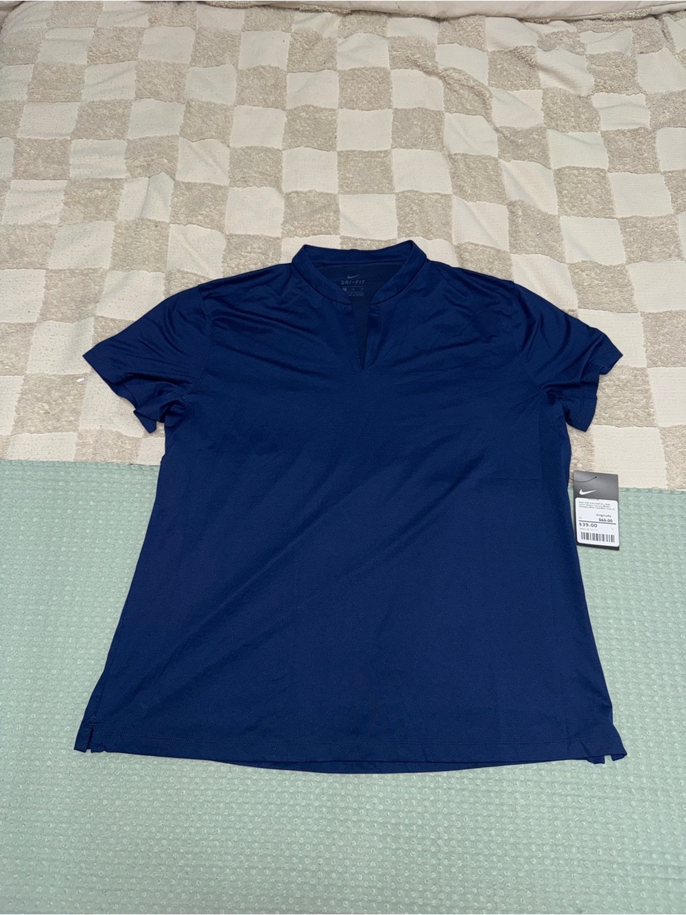 NWT Nike Navy Golf- Dry Short Sleeve Blade Polo Size XL